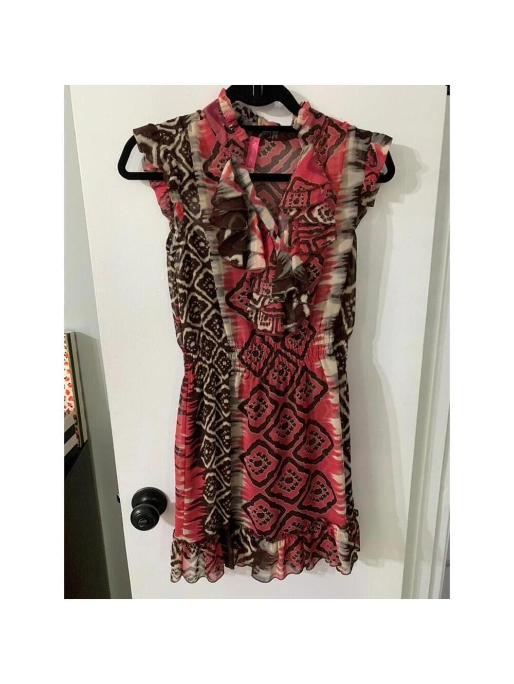 Fashion Spy Women's Boutique Country Aztec Slip Dress size Small